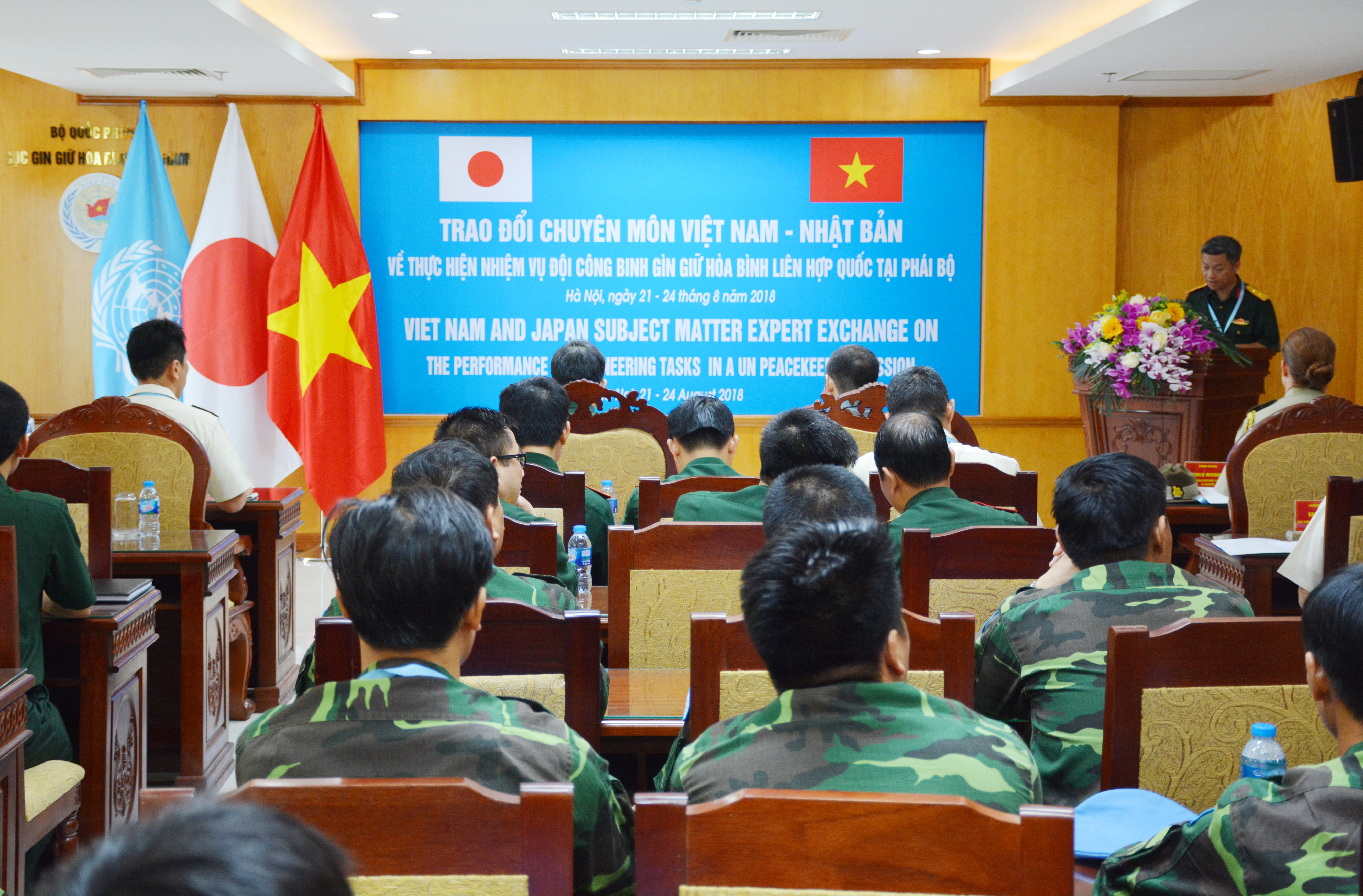 Khai mạc Trao đổi chuyên môn Việt Nam-Nhật Bản về công binh GGHB LHQ

